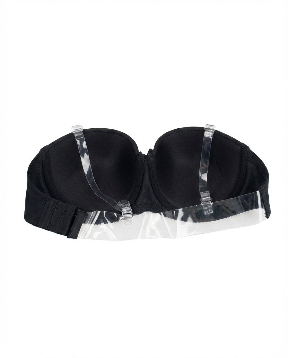 Strapless push-up bra with bold lift and seamless design for enhanced cleavage and strapless outfits
