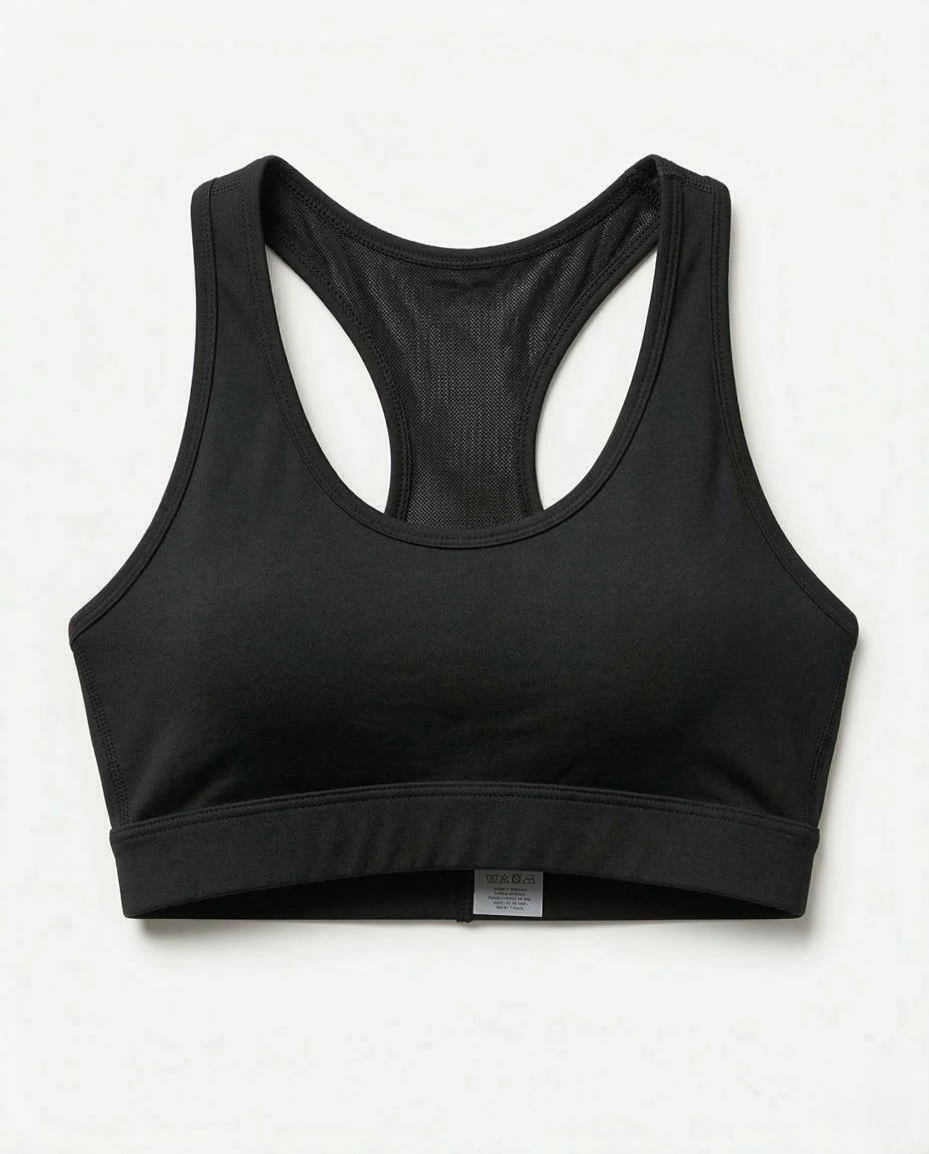 Woman wearing Active Comfort Sports Bra with racerback design during workout