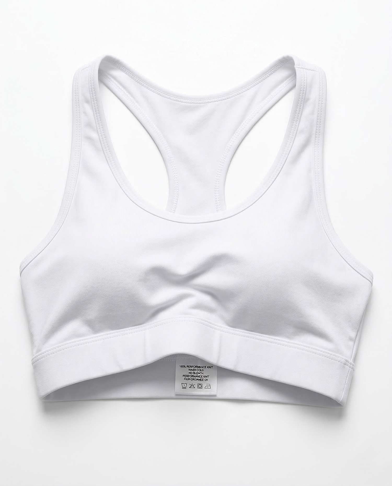 Active Comfort Sports Bra in sleek racerback design offering soft, breathable support for high-impact and everyday activities