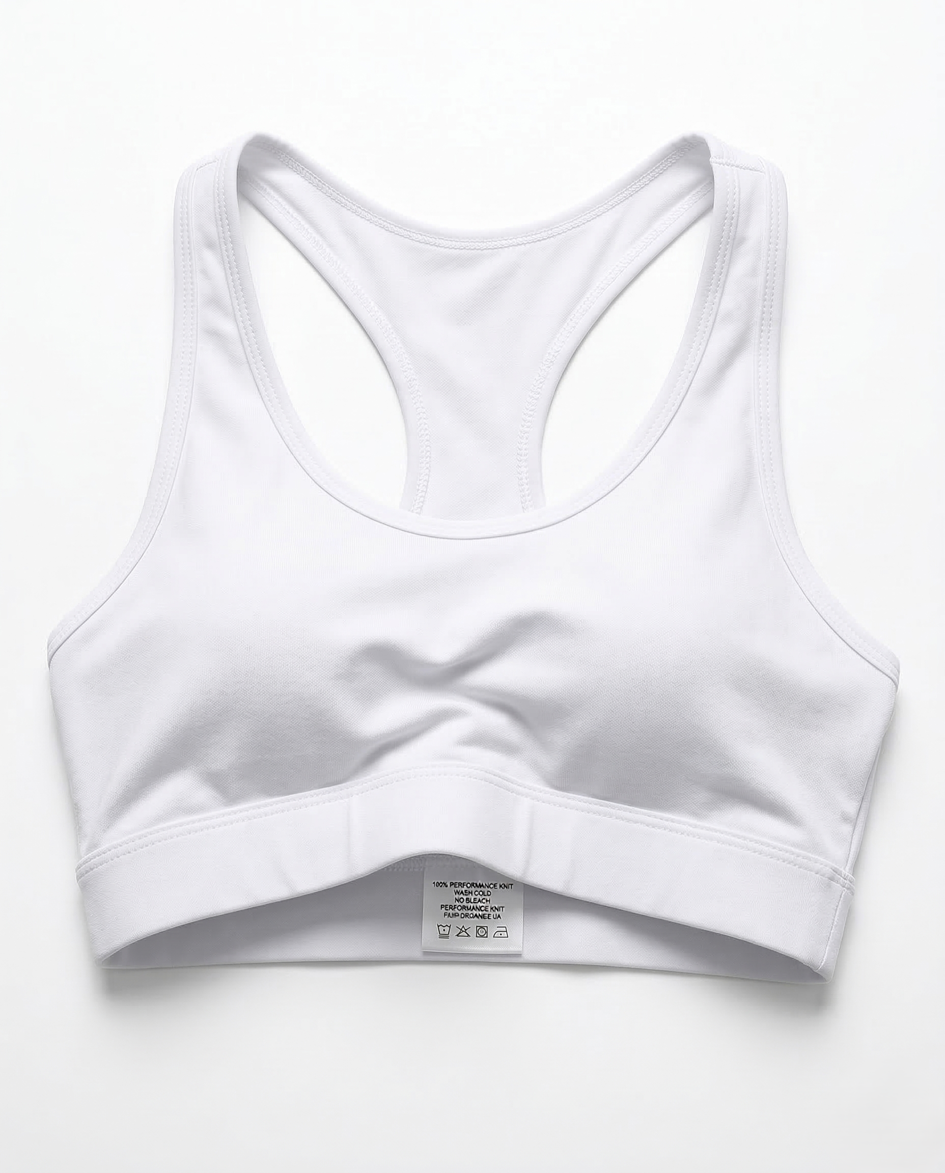 Active Comfort Sports Bra in sleek racerback design offering soft, breathable support for high-impact and everyday activities