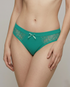 Low-rise cotton sexy panties with lace trim and bow detail for natural comfort and confident curves