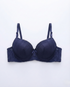Curvy Lace Underwire Bra in breathable stretch fabric with three-quarter cups and adjustable straps for natural lift and smooth silhouette