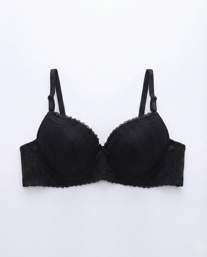 Curvy Lace Underwire Bra with breathable stretch fabric and adjustable straps for supportive, comfortable lift
