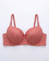 Curvy Lace Underwire Bra in breathable stretch fabric with three-quarter cups and adjustable straps for support and elegant lift