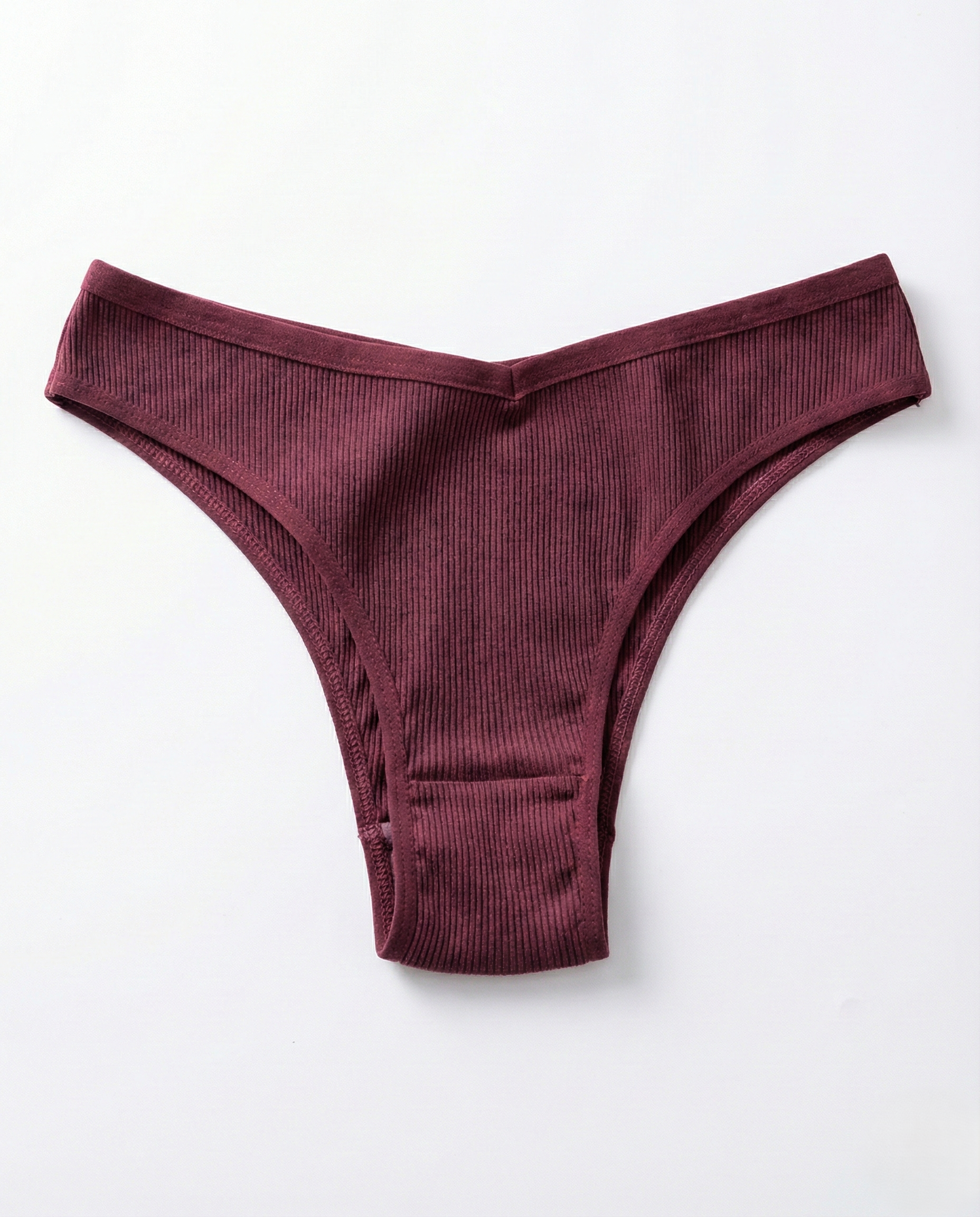Lightweight Everyday Cotton Thong in white, breathable cotton-spandex blend underwear with seamless low-rise design for comfortable daily wear