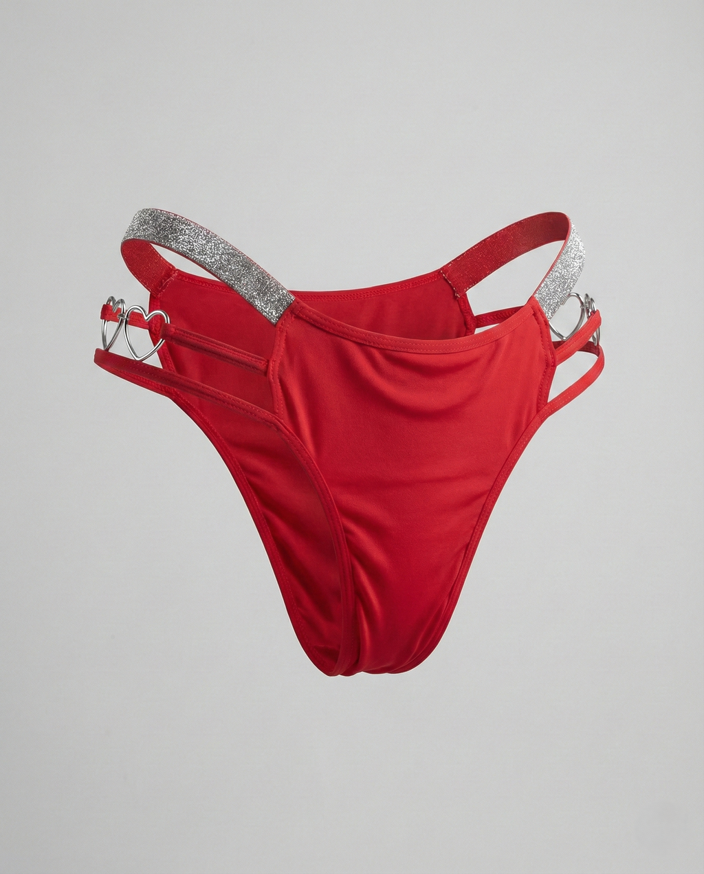 Heart-Shaped Plus Size Thong with romantic embroidery and comfortable mid-rise fit for fuller curves
