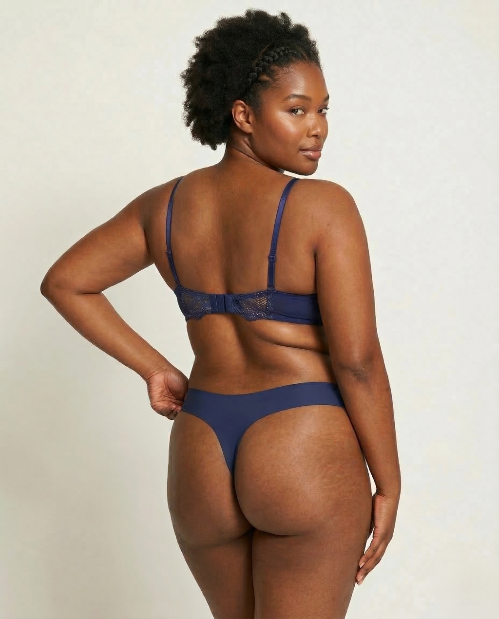 Elegant lace push-up bra set with cotton-lined cups and matching panty for enhanced curves and comfort