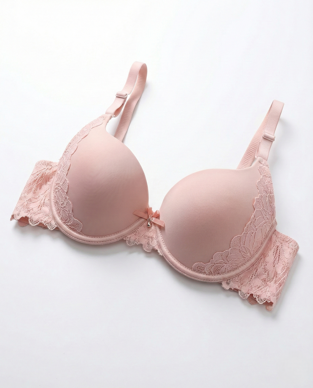 Luxe Lace Bow Bra wire-free lace bra with bow detail and T-back design for comfortable, elegant everyday wear