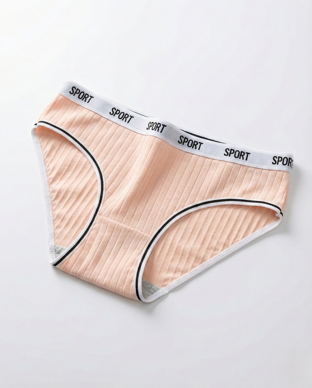 Mid-waist cotton panties in beige with seamless design and breathable fabric for everyday comfort