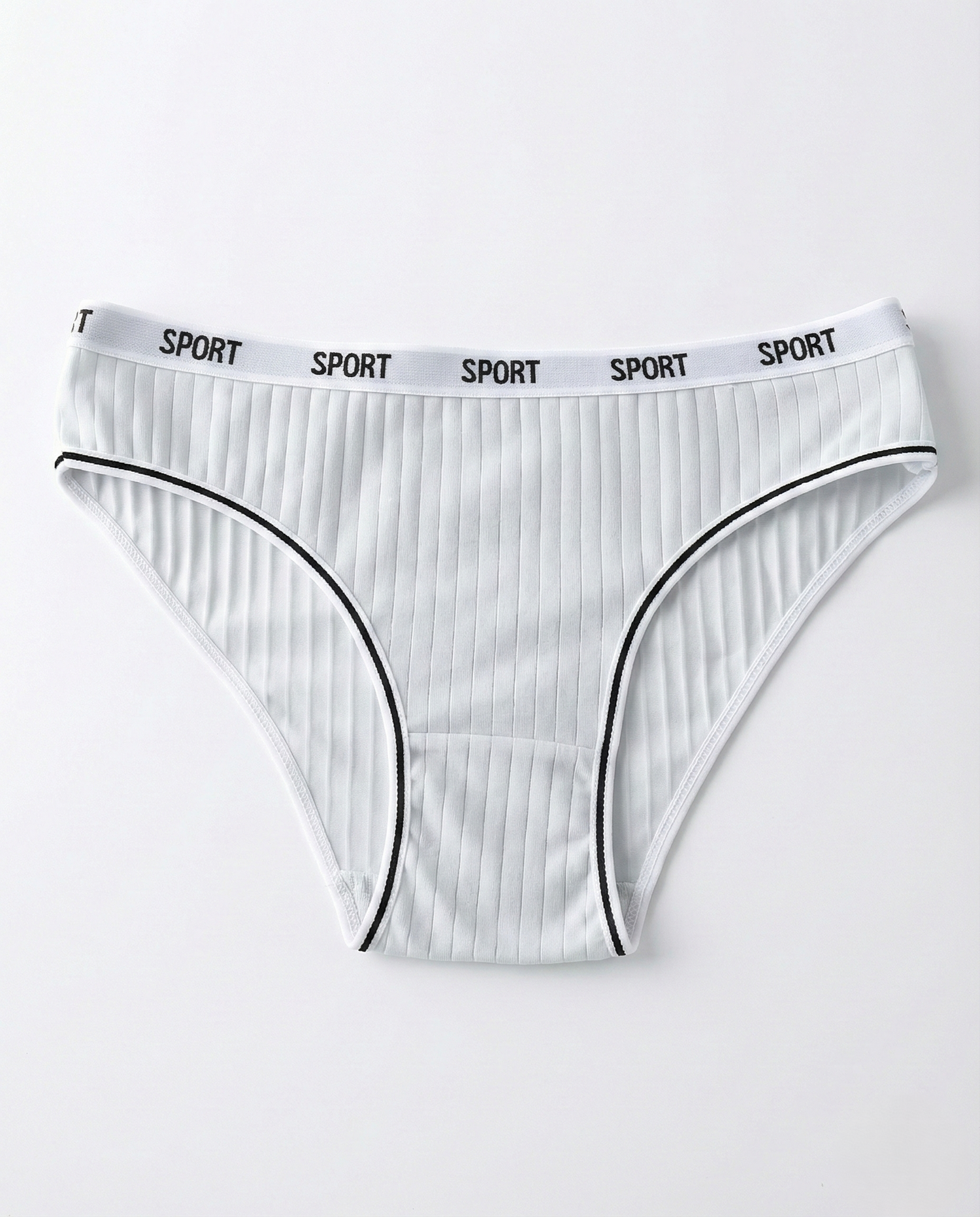 Mid-waist cotton panties in beige, seamless and breathable daily wear underwear