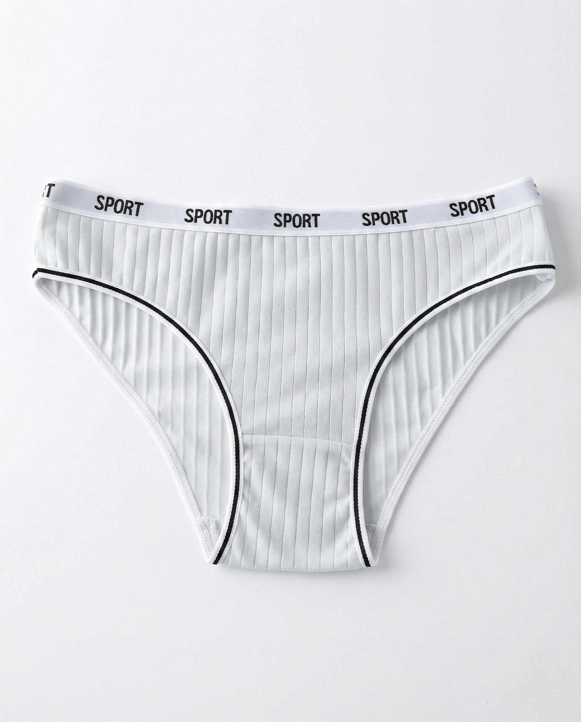 Mid-waist cotton panties in beige, seamless and breathable daily wear underwear
