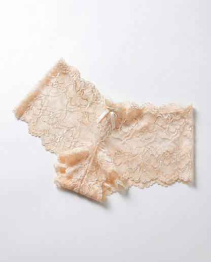 Pearl Detail Lace Thong with pearl pattern, seamless edges, and low-rise fit for comfort and elegance