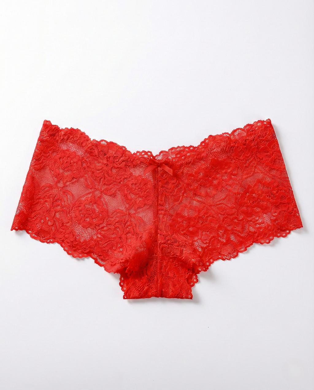 Close-up of pearl detail lace thong with seamless edges and delicate pearl-inspired pattern