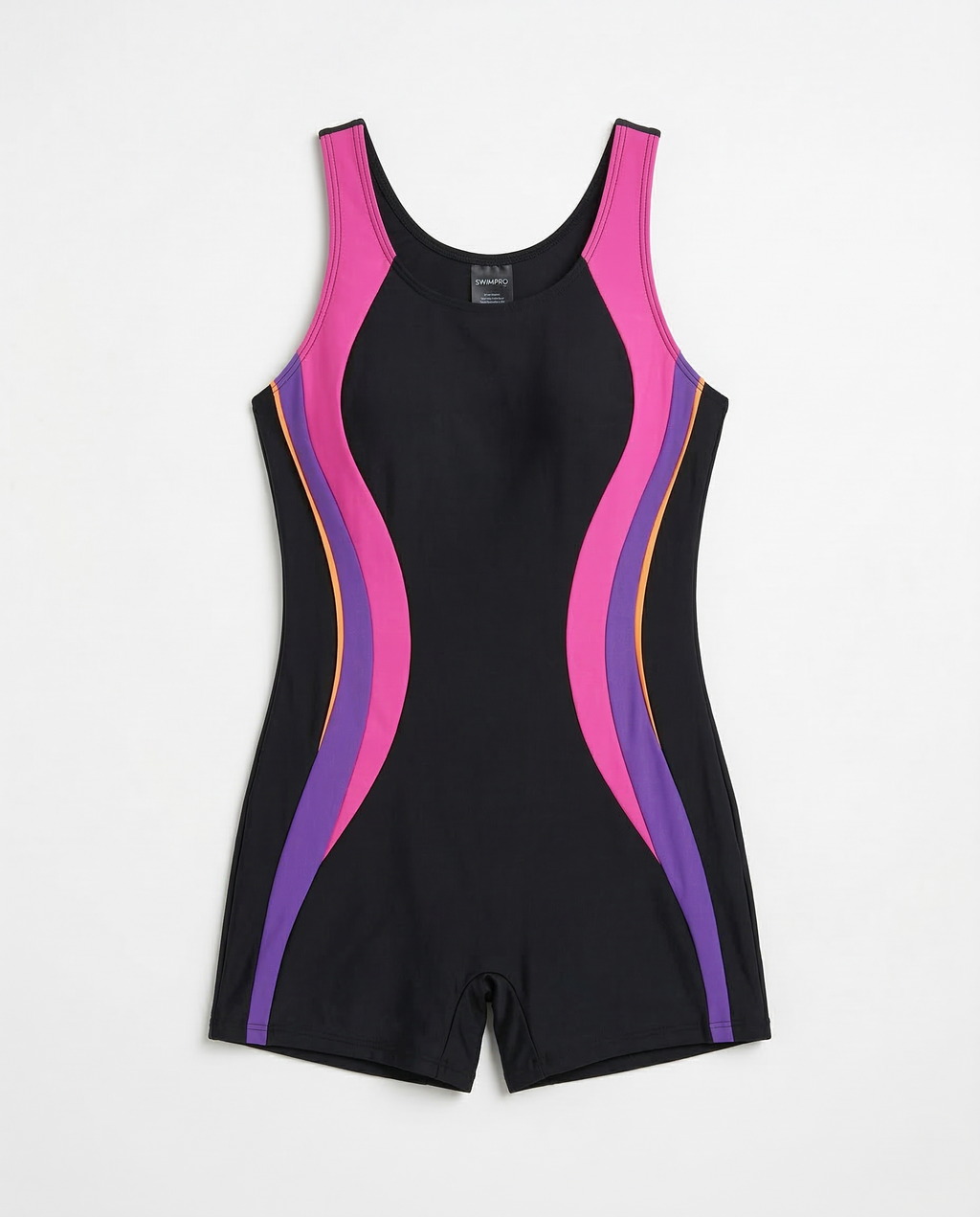 Printed one-piece swimsuit with vibrant summer print and sleek, sculpted fit for women