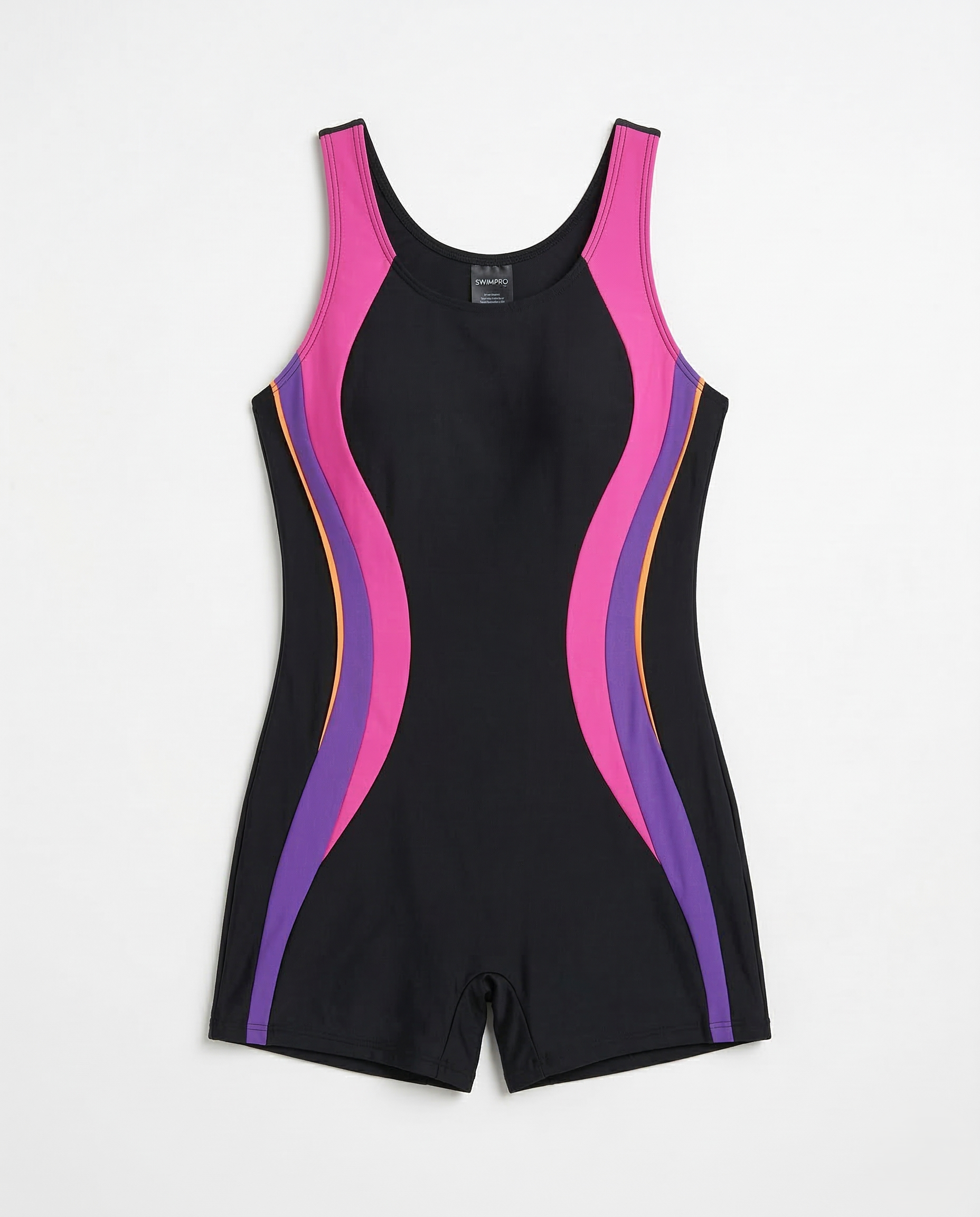 Printed one-piece swimsuit with vibrant summer print and sleek, sculpted fit for women