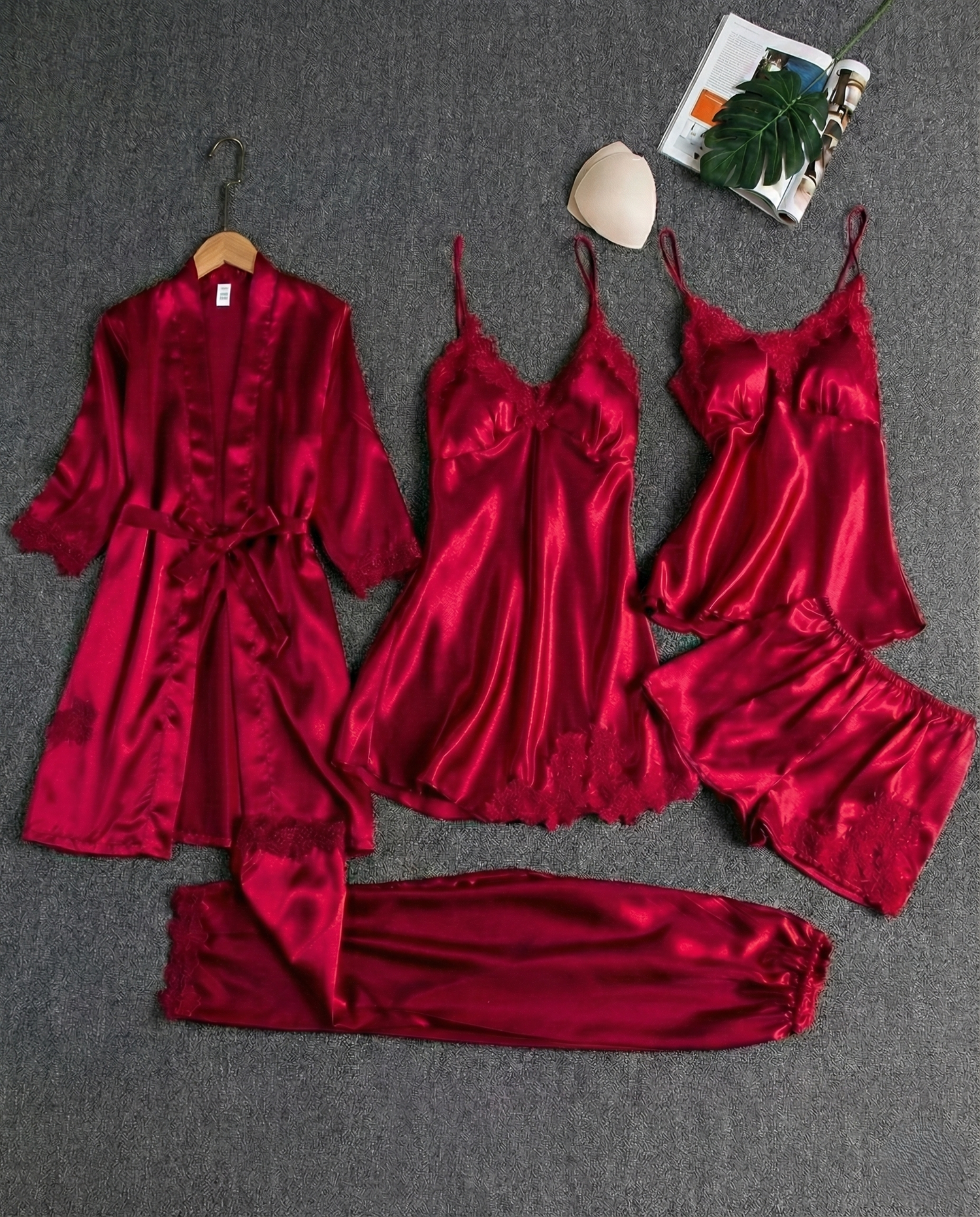 Woman wearing a soft Silk-Touch Halter Pajama Set with adjustable halter neckline and smooth fabric for comfortable sleep and lounge wear