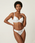 Silky seamless lingerie set with underwire bra and lace-trimmed low-rise panties for smooth, comfortable fit