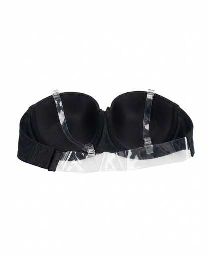 Strapless push-up bra with bold lift and seamless design for enhanced cleavage and strapless outfits